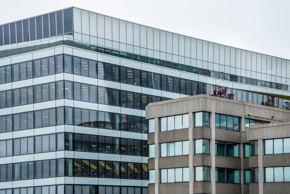 A tall office building
