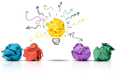 A yellow ball of paper stands out, the Kenwood difference for multi tenant commercial properties concept