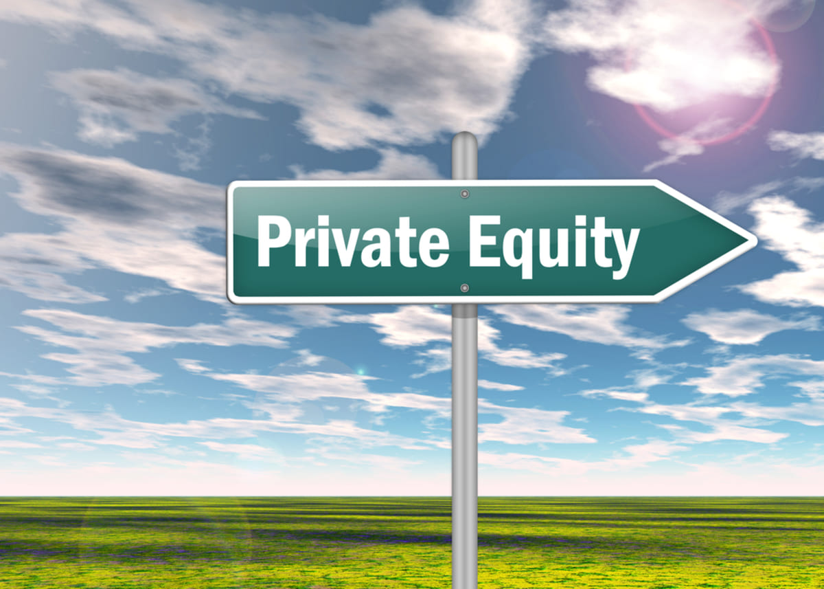 Signpost with Private Equity wording