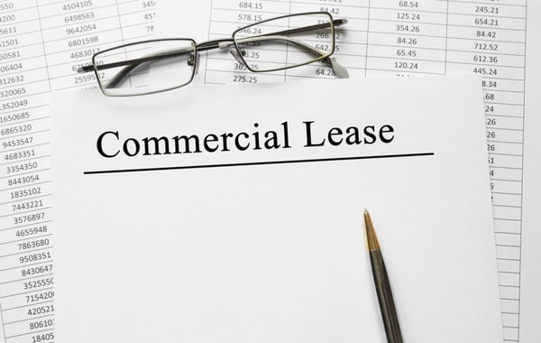 The words commercial lease on paper