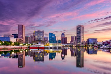 Baltimore skyline to represent commercial real estate investing. 