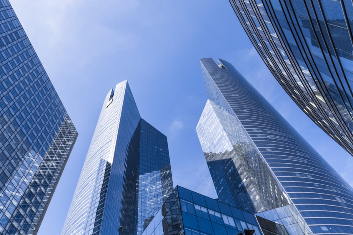 Office buildings in the financial district