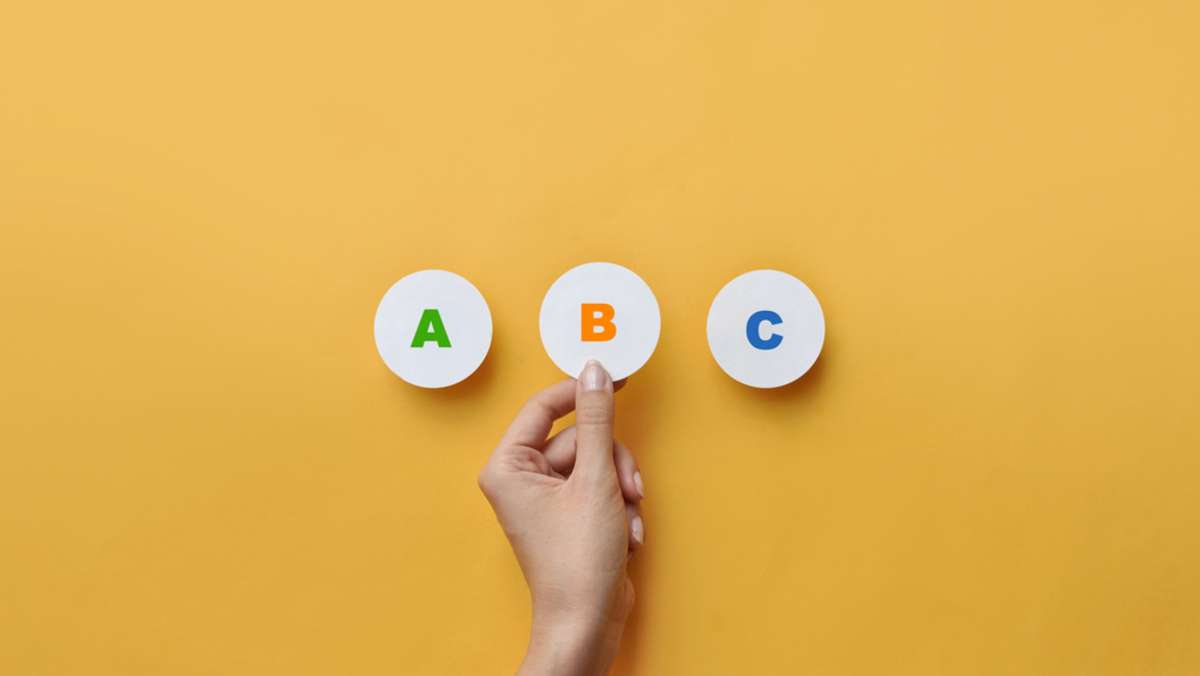 Letters A, B, C on a yellow background, commercial real estate classes concept