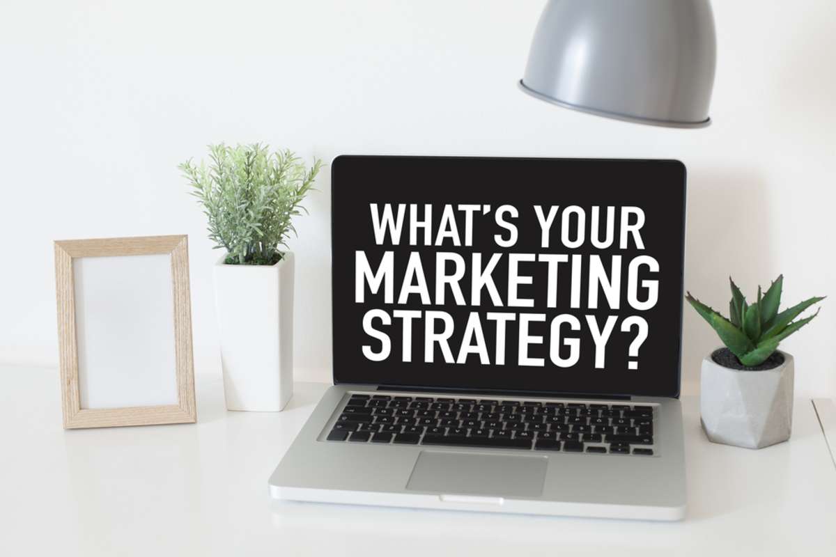 What's your marketing strategy on a laptop screen, office space rent concept